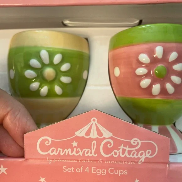 🐣🐣🐣BOGOHO 🐣🐣🐣Johanna Parker Carnival Cottage Egg Cups - Picture 4 of 7